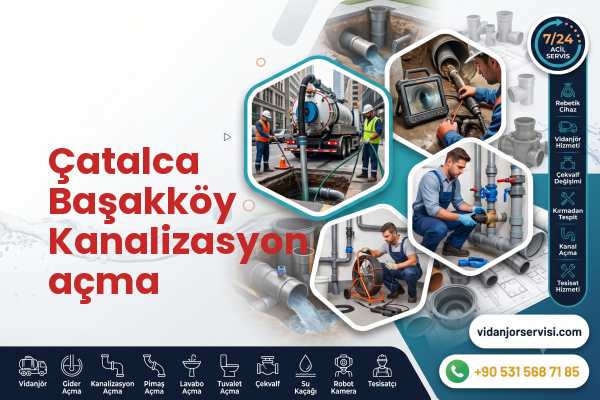 Çatalca Başakköy Kanalizasyon açma