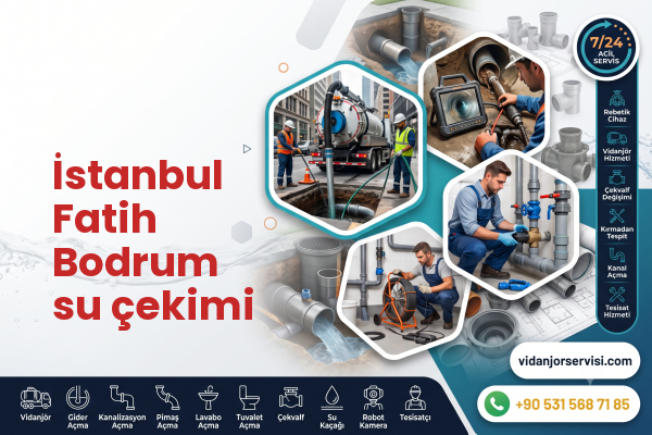 İstanbul Fatih Bodrum su çekimi
