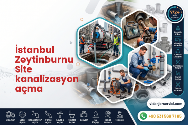 İstanbul Zeytinburnu Site kanalizasyon açma
