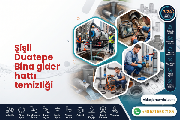 Şişli Duatepe Bina gider hattı temizliği