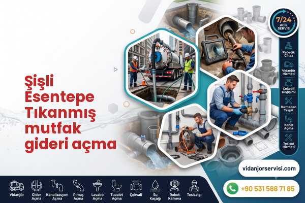 Şişli Esentepe Tıkanmış mutfak gideri açma