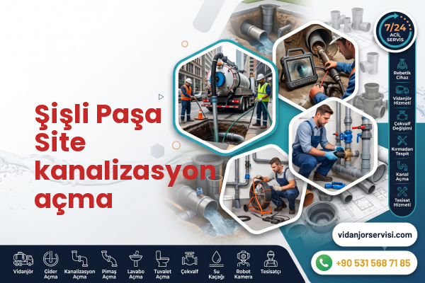 Şişli Paşa Site kanalizasyon açma