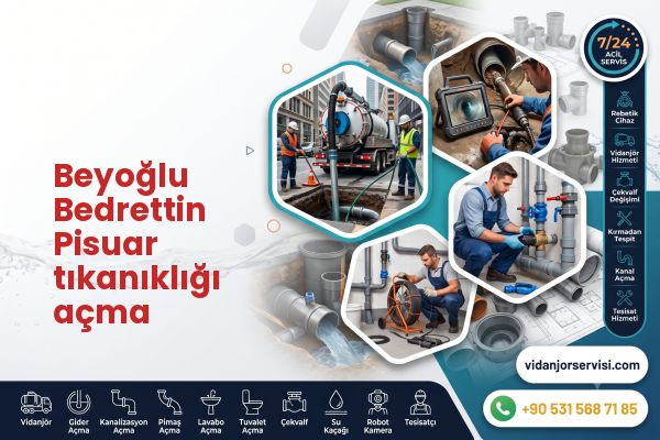 Beyoğlu Bedrettin Pisuar tıkanıklığı açma