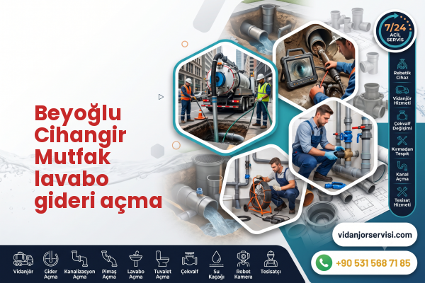 Beyoğlu Cihangir Mutfak lavabo gideri açma