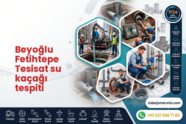 Beyoğlu Fetihtepe Tesisat su kaçağı tespiti