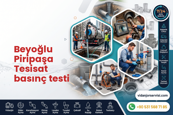 Beyoğlu Piripaşa Tesisat basınç testi
