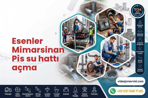 Esenler Mimarsinan Pis su hattı açma