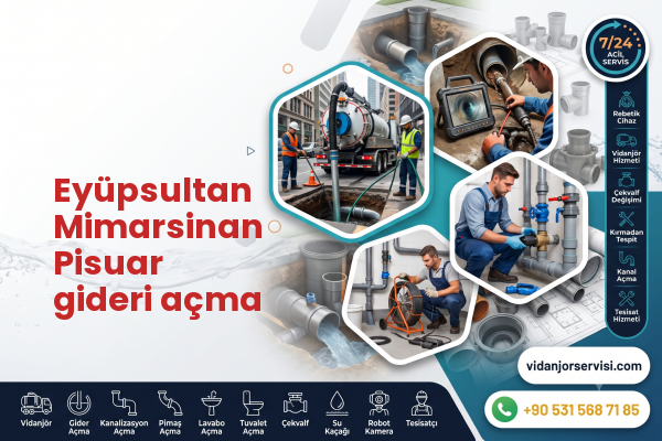 Eyüpsultan Mimarsinan Pisuar gideri açma