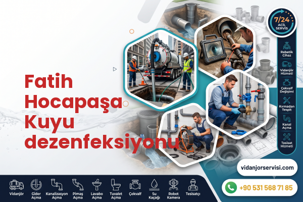 Fatih Hocapaşa Kuyu dezenfeksiyonu