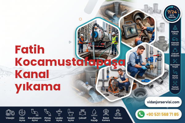 Fatih Kocamustafapaşa Kanal yıkama