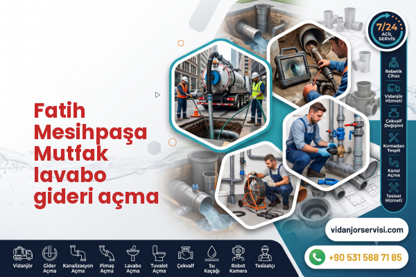 Fatih Mesihpaşa Mutfak lavabo gideri açma