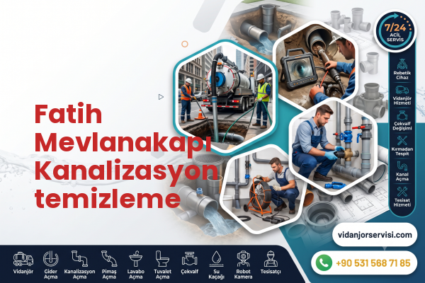 Fatih Mevlanakapı Kanalizasyon temizleme