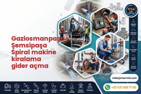 Gaziosmanpaşa Şemsipaşa Spiral makine kiralama gider açma