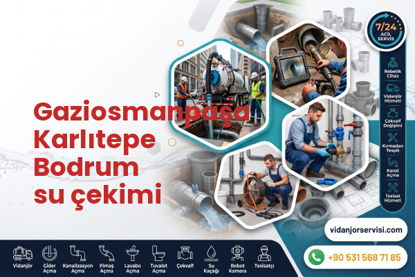 Gaziosmanpaşa Karlıtepe Bodrum su çekimi
