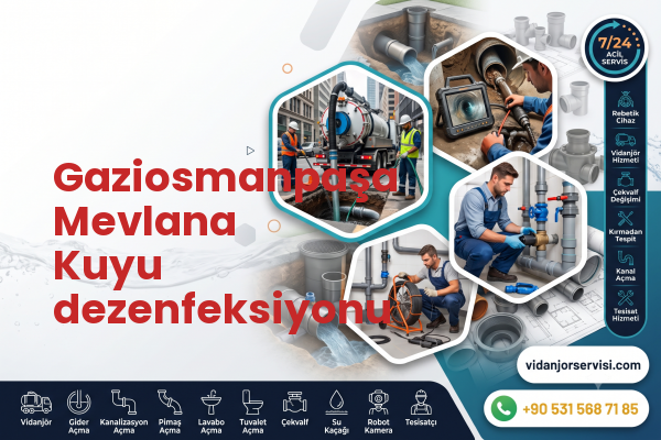 Gaziosmanpaşa Mevlana Kuyu dezenfeksiyonu