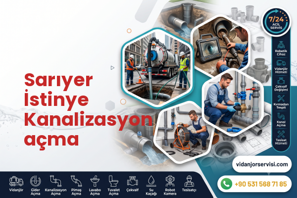Sarıyer İstinye Kanalizasyon açma