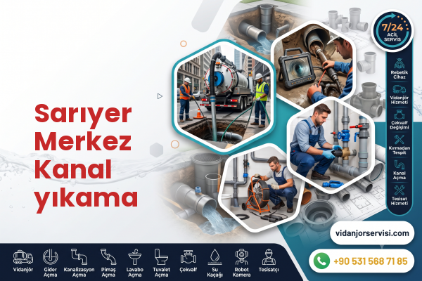 Sarıyer Merkez Kanal yıkama