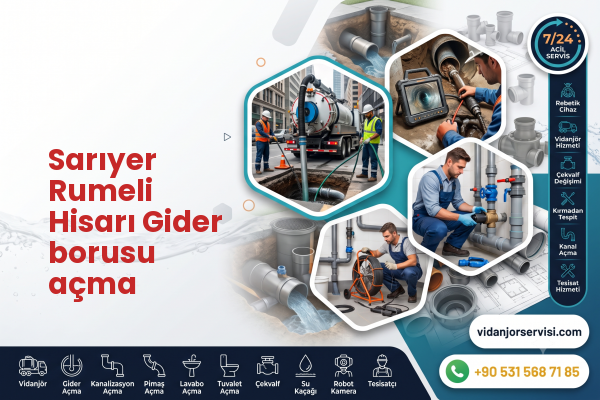 Sarıyer Rumeli Hisarı Gider borusu açma